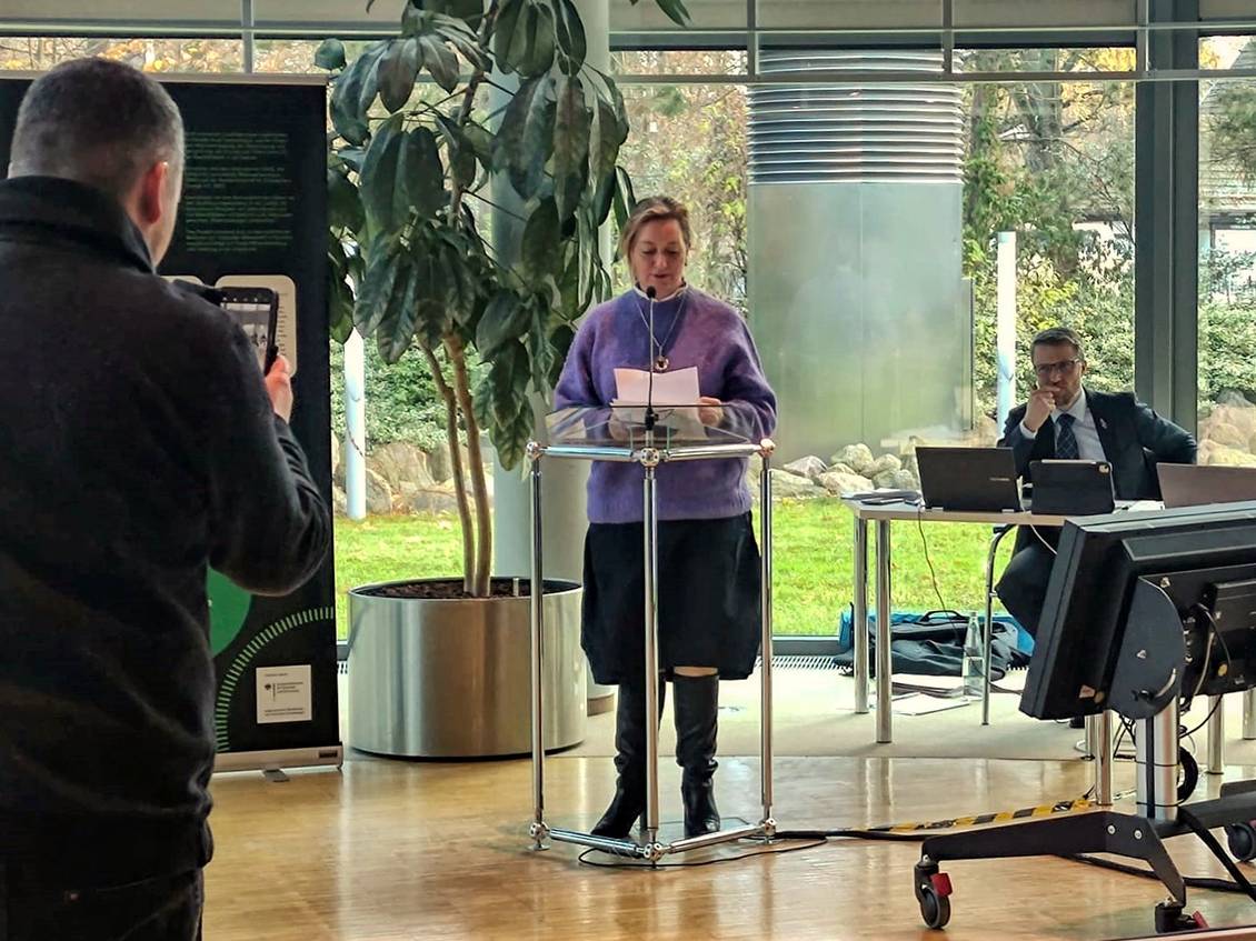Caren Lay (MdB) während ihres Vortrages